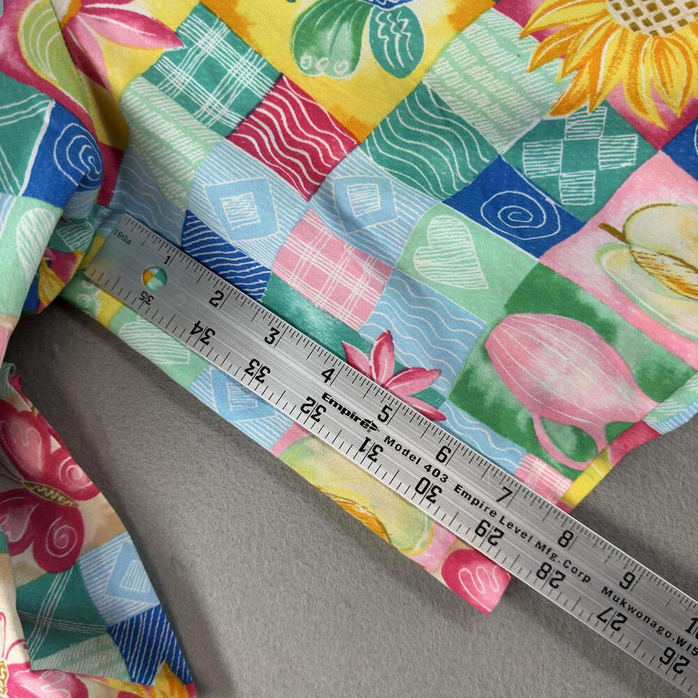 VTG Women Shorts High Waist Colorful‎ Floral Patchwork Print Koret San Francisco - Picture 4 of 7
